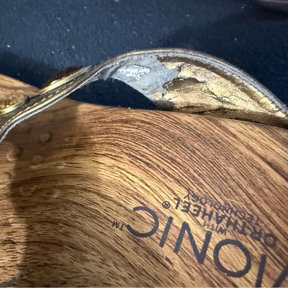 Vionic Brown Sandals with Gold Accents - Picture 8 of 8